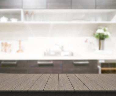 Masa üstü ve arka plan bulanıklık mutfak Oda