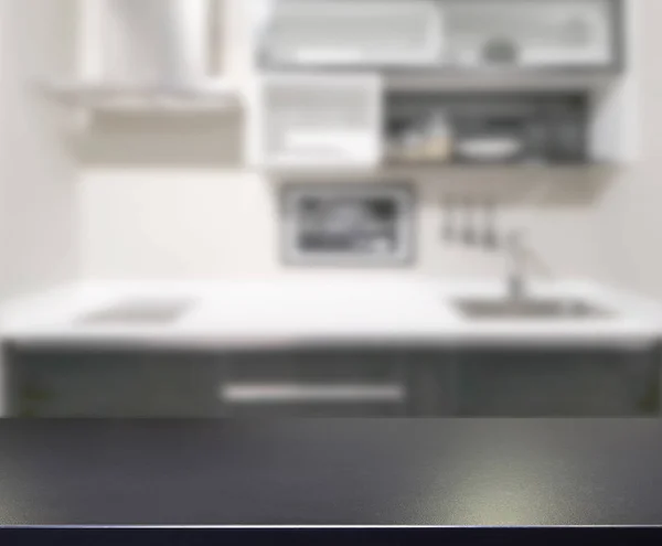 Tampo Mesa Sala Cozinha Blur Fundo — Fotografia de Stock