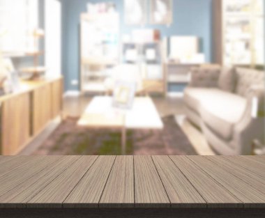 Arka planın Masa Üstü ve Bulanık Oturma Odası