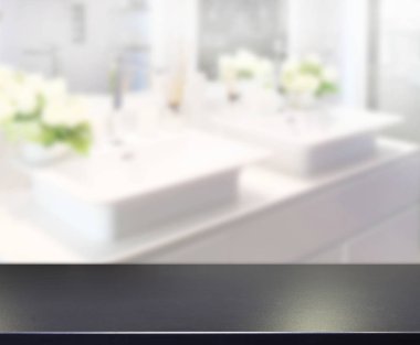 Masa üstü ve arka plan bulanıklık banyo