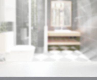 Masa üstü ve arka plan bulanıklık banyo