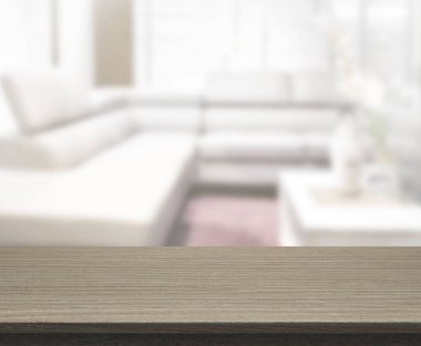 Arka planın Masa Üstü ve Bulanık Oturma Odası