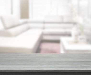 Arka planın Masa Üstü ve Bulanık Oturma Odası