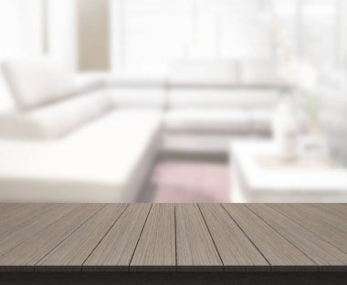 Arka planın Masa Üstü ve Bulanık Oturma Odası