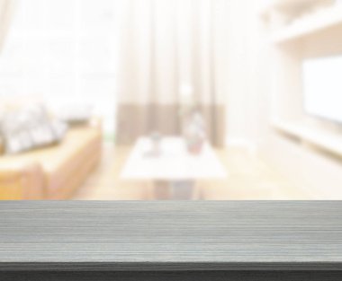 Arka planın Masa Üstü ve Bulanık Oturma Odası