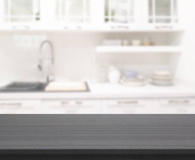 Masa üstü ve arka plan bulanıklık mutfak Oda