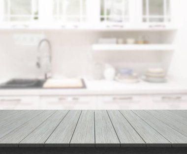 Masa üstü ve arka plan bulanıklık mutfak Oda