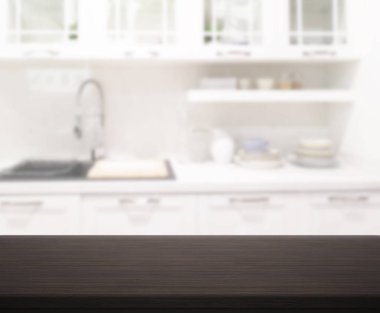 Masa üstü ve arka plan bulanıklık mutfak Oda