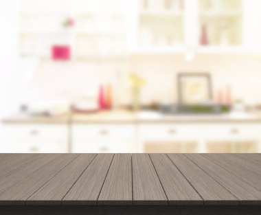 Masa üstü ve arka plan bulanıklık mutfak Oda