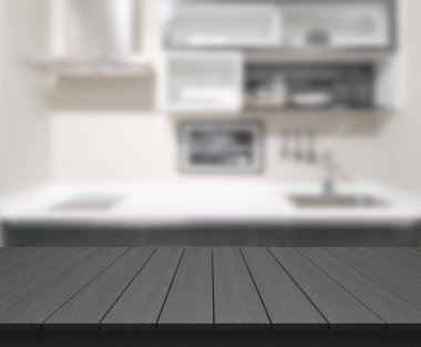 Masa üstü ve arka plan bulanıklık mutfak Oda