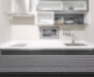 Masa üstü ve arka plan bulanıklık mutfak Oda