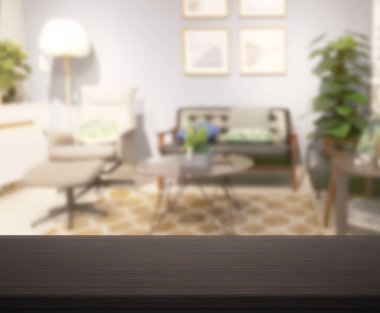 Arka planın Masa Üstü ve Bulanık Oturma Odası