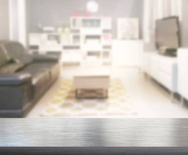 Arka planın Masa Üstü ve Bulanık Oturma Odası