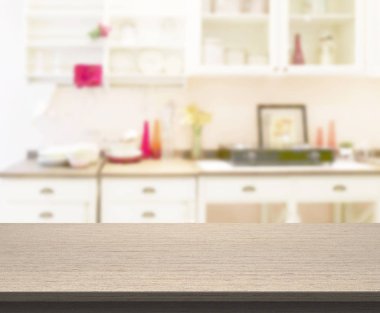 Masa üstü ve arka plan bulanıklık mutfak Oda