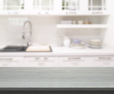 Masa üstü ve arka plan bulanıklık mutfak Oda