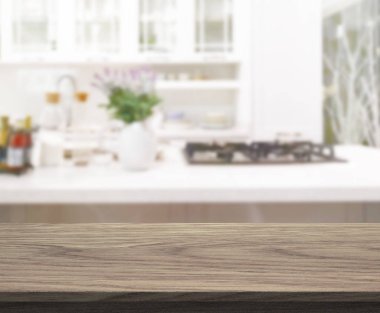 Masa üstü ve arka plan bulanıklık mutfak Oda