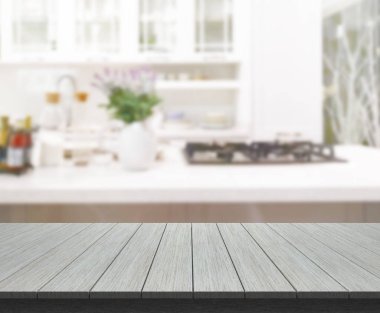 Masa üstü ve arka plan bulanıklık mutfak Oda