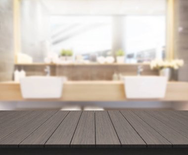 Masa üstü ve arka plan bulanıklık banyo