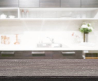 Masa üstü ve arka plan bulanıklık mutfak Oda