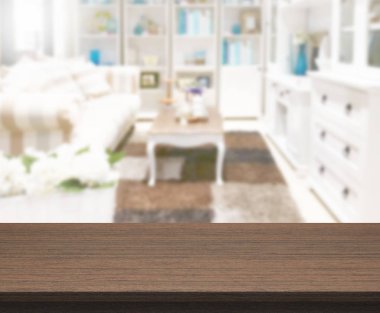 Arka planın Masa Üstü ve Bulanık Oturma Odası