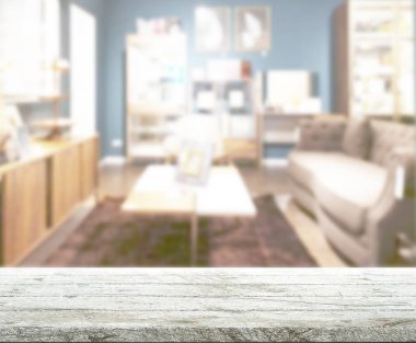 Arka planın Masa Üstü ve Bulanık Oturma Odası