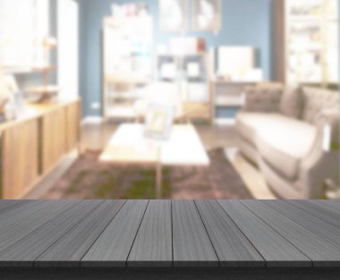 Arka planın Masa Üstü ve Bulanık Oturma Odası