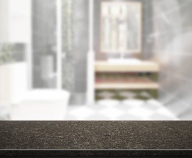 Masa üstü ve arka plan bulanıklık banyo