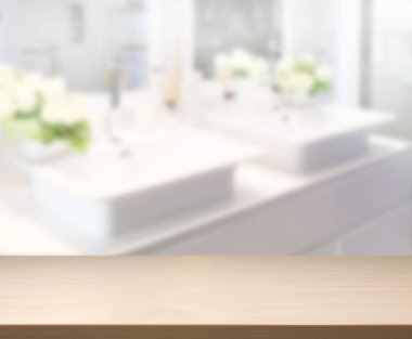 Masa üstü ve arka plan bulanıklık banyo