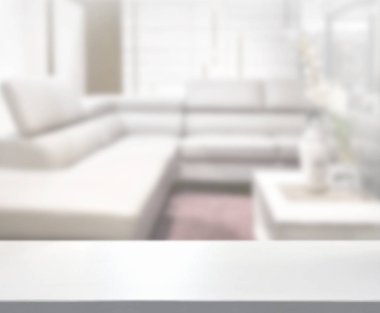 Arka planın Masa Üstü ve Bulanık Oturma Odası