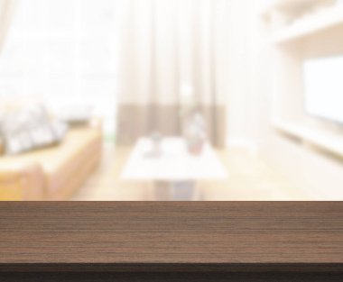 Arka planın Masa Üstü ve Bulanık Oturma Odası