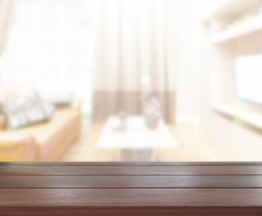 Arka planın Masa Üstü ve Bulanık Oturma Odası