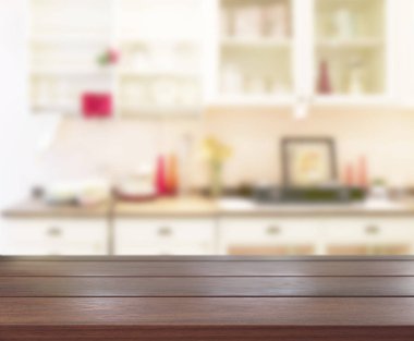 Masa üstü ve arka plan bulanıklık mutfak Oda
