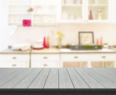 Masa üstü ve arka plan bulanıklık mutfak Oda