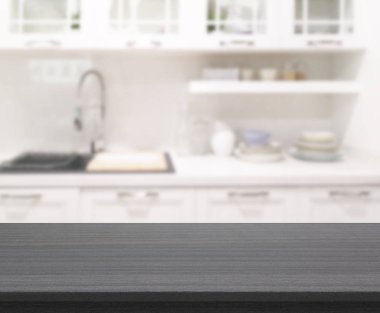 Masa üstü ve arka plan bulanıklık mutfak Oda