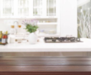 Masa üstü ve arka plan bulanıklık mutfak Oda