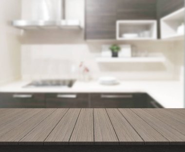 Masa üstü ve arka plan bulanıklık mutfak Oda