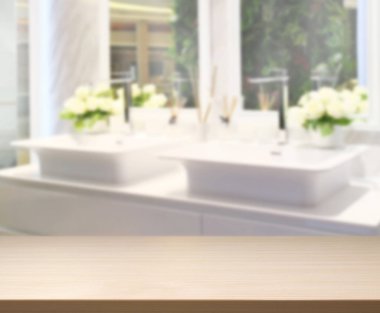 Masa üstü ve arka plan bulanıklık banyo