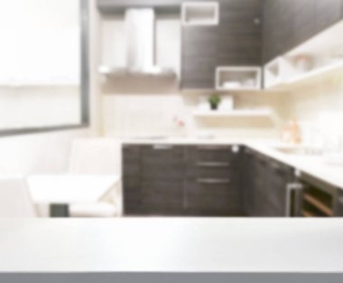 Masa üstü ve arka plan bulanıklık mutfak Oda