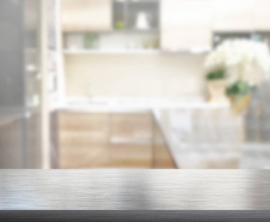 Masa üstü ve arka plan bulanıklık mutfak Oda