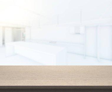 Masa üstü ve arka plan bulanıklık mutfak Oda