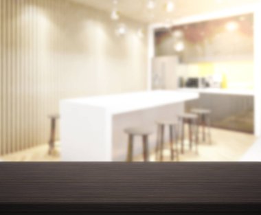 Masa üstü ve arka plan bulanıklık mutfak Oda