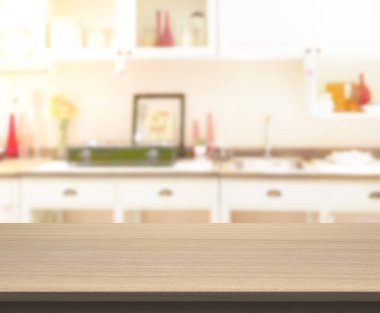 Masa üstü ve arka plan bulanıklık mutfak Oda