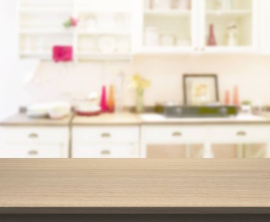 Masa üstü ve arka plan bulanıklık mutfak Oda