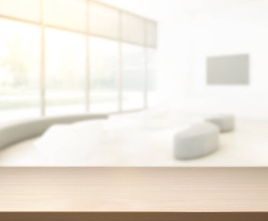 Arka planın Masa Üstü ve Bulanık Oturma Odası