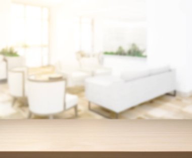 Arka planın Masa Üstü ve Bulanık Oturma Odası