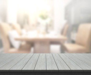 Arka plandaki Masa Üstü ve Bulanık Yemek Odası