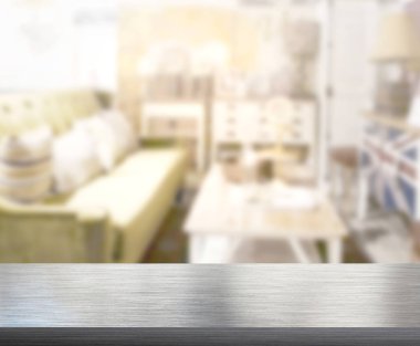 Arka planın Masa Üstü ve Bulanık Oturma Odası