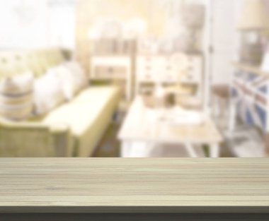 Arka planın Masa Üstü ve Bulanık Oturma Odası