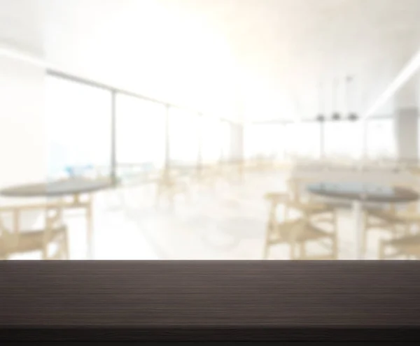 Tischplatte Und Restaurant Verschwimmen Hintergrund — Stockfoto