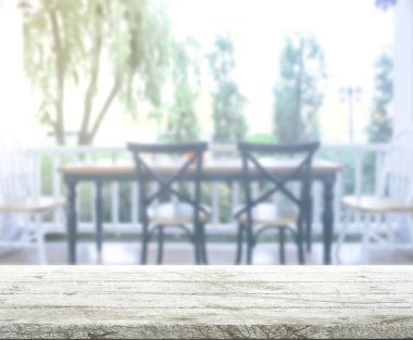 Top masa ve yemek odası arka plan bulanıklık